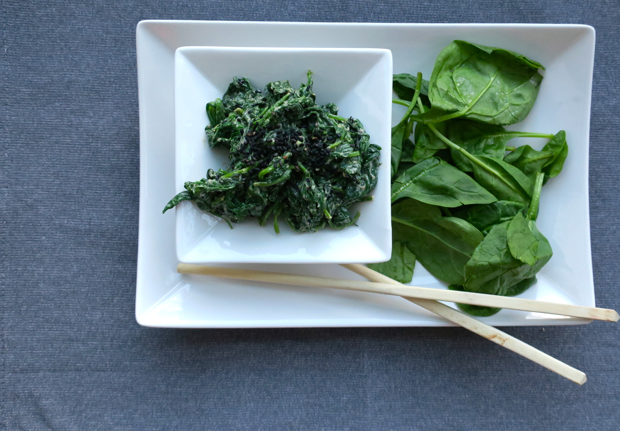 Spinach Gomae Vegan and OilFree