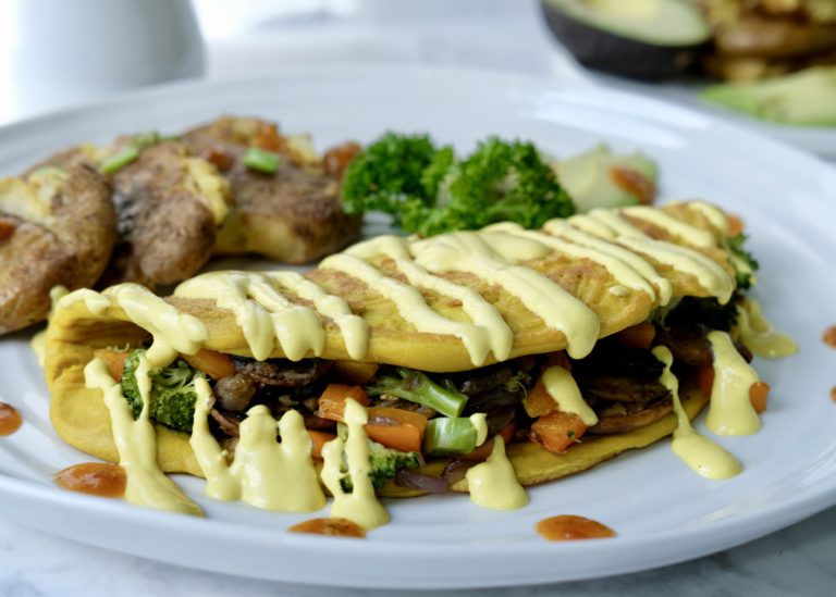 Vegan Omelette (what?!) + Cashew Hollandaise Sauce