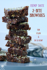 Raw Chewy Hemp Date 2-Bite Brownies | Vegan Adventure Snack