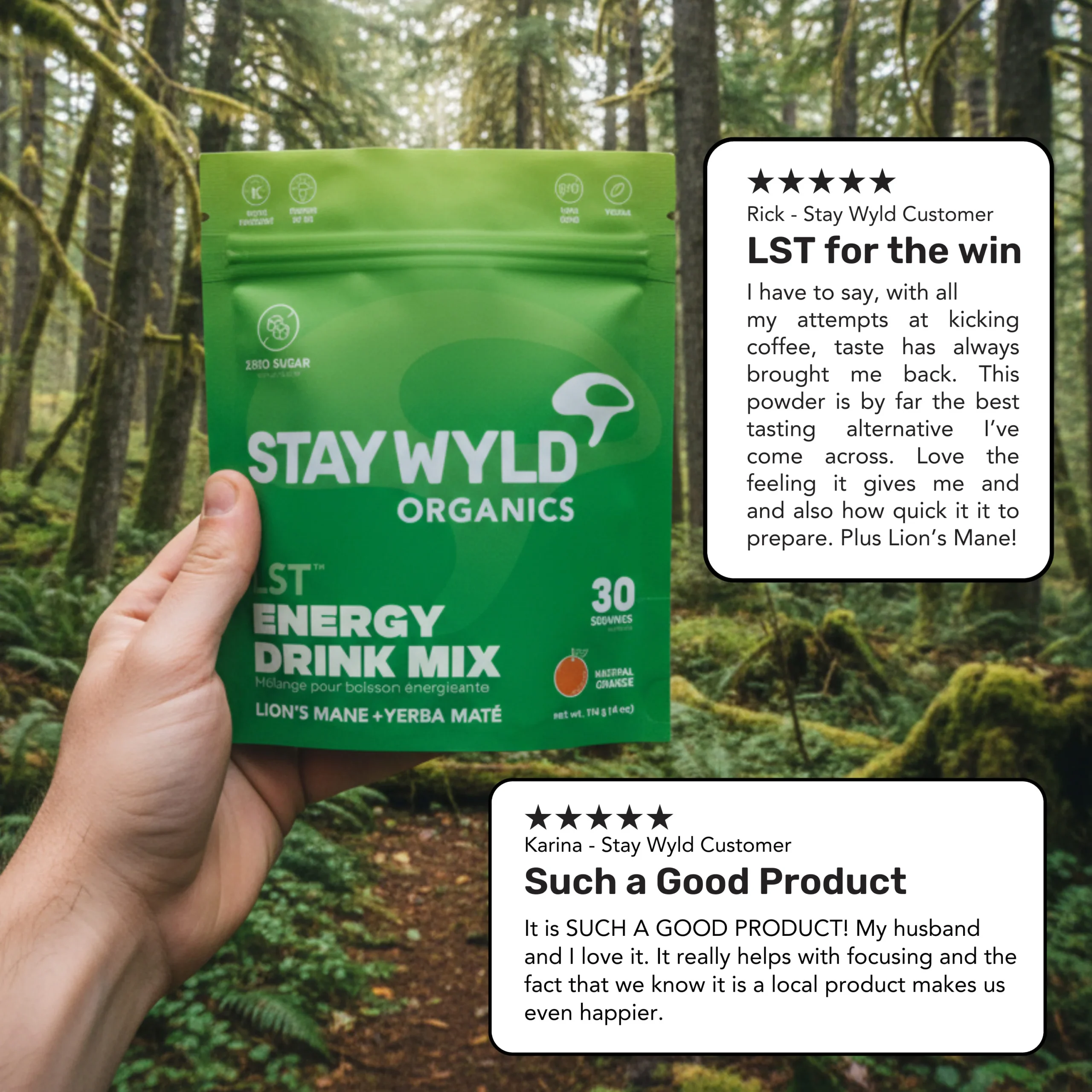 Lion’s Mane with Yerba Maté Ice Tea - LST (Liquid Shroom Tea) - Image 4